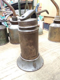 Vtg K P MFG Co Thumb Pump Oiler Can 5 Inches Tall 3 Inch Diameter Gas & Oil