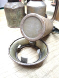 Vtg K P MFG Co Thumb Pump Oiler Can 5 Inches Tall 3 Inch Diameter Gas & Oil