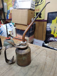 Vtg Eagle Thumb Pump Oiler Can 11 Inches Tall 3 Inch Diameter Gas & Oil