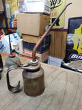 Vtg Eagle Thumb Pump Oiler Can 11 Inches Tall 3 Inch Diameter Gas & Oil