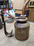 Vtg Eagle Thumb Pump Oiler Can 11 Inches Tall 3 Inch Diameter Gas & Oil