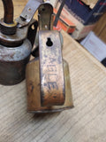 Vtg Eagle Thumb Pump Oiler Can 11 Inches Tall 3 Inch Diameter Gas & Oil