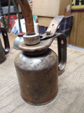 Vtg Eagle Thumb Pump Oiler Can 11 Inches Tall 3 Inch Diameter Gas & Oil
