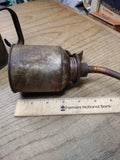 Vtg Unmarked Eagle Thumb Pump Oiler Can 10 Inches Tall 3 Inch Diameter Gas & Oil