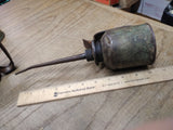 Vtg Unmarked Eagle Thumb Pump Oiler Can 10.25 Inches Tall 3 Inch Dia. Gas & Oil