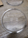 Vtg Original Pair Ford Model A Twolite Headlight Lenses 8 15/32" x 7 7/8"