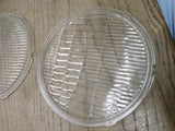 Vtg NOS Pair Ford Model A Replacement Twolite Headlight Lenses 8 15/32" x 7 7/8"