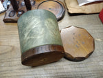 Vtg Aztec 6 Piece Smoking Pipe Wooden Stand Holder Rack with Humidor Nice Shape!