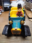 Vtg Japan TN Mystery 1901 Battery Powered Tin Toy Jalopy Car w/Lights Working!