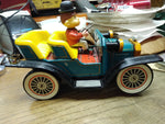 Vtg Japan TN Mystery 1901 Battery Powered Tin Toy Jalopy Car w/Lights Working!