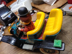 Vtg Japan TN Mystery 1901 Battery Powered Tin Toy Jalopy Car w/Lights Working!