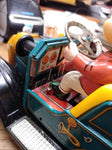 Vtg Japan TN Mystery 1901 Battery Powered Tin Toy Jalopy Car w/Lights Working!