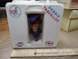 Vtg 1960's Debbie Traveller Stewardess Doll w/Case Eastern Airlines TWA United
