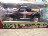 Vtg Road Legends 1941 Willys Competition Coupe 1:18 Scale Black Diecast Car wBox