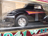 Vtg Road Legends 1941 Willys Competition Coupe 1:18 Scale Black Diecast Car wBox