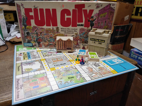Vtg 1987 Parker Brothers Fun City Board Game Jack Davis Art Work #0017