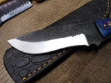 Custom Hand Made Carbon Steel Hunting Knife 4" Blade 4" Handle w/Sheath!