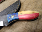 Custom Hand Made Carbon Steel Hunting Knife 4" Blade 4" Handle w/Sheath!