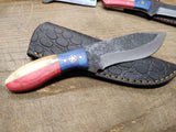 Custom Hand Made Carbon Steel Hunting Knife 4" Blade 4" Handle w/Sheath!