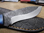 Custom Hand Made Carbon Steel Hunting Knife 4" Blade 4" Handle w/Sheath!