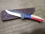 Custom Hand Made Carbon Steel Hunting Knife 4.25" Blade 3.75" Handle w/Sheath!