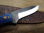 Custom Hand Made Carbon Steel Hunting Knife 4.25" Blade 3.75" Handle w/Sheath!