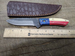 Custom Hand Made Carbon Steel Hunting Knife 4.25" Blade 3.75" Handle w/Sheath!