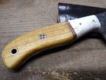 Custom Hand Made Carbon Steel Bull Cutter Knife 4" Blade 4.5" Handle w/Sheath!