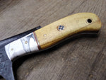 Custom Hand Made Carbon Steel Bull Cutter Knife 4" Blade 4.5" Handle w/Sheath!