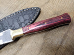 Custom Hand Made Carbon Steel Dagger Knife 4.25" Blade Purple Handle w/Sheath!