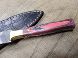 Custom Hand Made Carbon Steel Dagger Knife 4.25" Blade Wooden Handle w/Sheath!