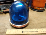 Vtg 1970's Federal Signal Co Blue Teardrop Rotating Emergency Beacon Light Works