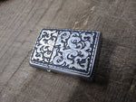 Vtg 2003 ZIPPO Marlboro Storming Scroll Silver Black Cigarette Lighter USA!