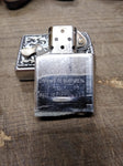 Vtg 2003 ZIPPO Marlboro Storming Scroll Silver Black Cigarette Lighter USA!