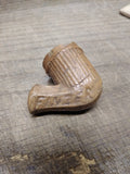 Vtg Finzer Brown Clay Fancy Smoking Tobacco Trade Elbow Pipe 1.75"