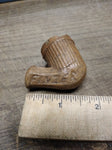 Vtg Finzer Brown Clay Fancy Smoking Tobacco Trade Elbow Pipe 1.75"