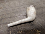 Vtg Antique Marked CORK White Clay Colonial Fancy Smoking Tobacco Pipe 2.5"