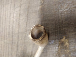 Vtg Antique Marked CORK White Clay Colonial Fancy Smoking Tobacco Pipe 2.5"