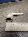 Vtg Antique Marked CORK White Clay Colonial Fancy Smoking Tobacco Pipe 2.5"