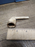 Vtg Antique Marked CORK White Clay Colonial Fancy Smoking Tobacco Pipe 2.5"