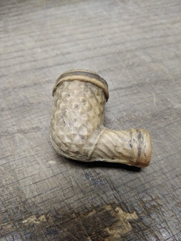 Vtg Pamplin White Clay Fancy Smoking Tobacco Trade Elbow Pipe Dug Nice Shape!