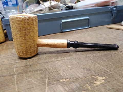 NOS Missouri Meerschaum Corn Cob Diplomat Smoking Tobacco Pipe Oak Wood Insert 2