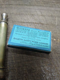 Vtg Antique Gillette 3 Piece Gold Tone Open Comb Razor w/Blades Silver Plate Box