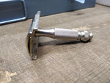 Vtg Gillette 3 Piece Travel Razor with Case Date Code K-2 1965 Great Shape!