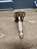 Vtg Gillette 3 Piece Travel Razor with Case Date Code K-2 1965 Great Shape!