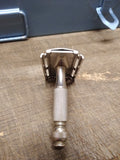Vtg Gillette 3 Piece Travel Razor with Case Date Code K-2 1965 Great Shape!