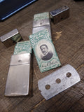 Vtg Gillette 3 Piece Razor w/Case Blades Nov 15 1904 Pat# B945177 Nice Shape!