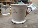 Vtg Iron Stone China Shaving Mug with Cup Soap Penna China Co 24K Gold Trim USA!