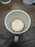 Vtg Iron Stone China Shaving Mug with Cup Soap Penna China Co 24K Gold Trim USA!