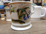 Vtg J.P.L Limoges France China Shaving Mug Cup Hand Painted Floral Gold Trim